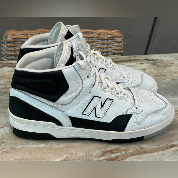 Men’s NEW BALANCE P740 James Worthy black/white high top sneakers- Size 12 - Picture 6 of 11